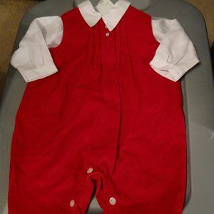 Beth Terrell by Johnston Christmas Romper Set 9M
